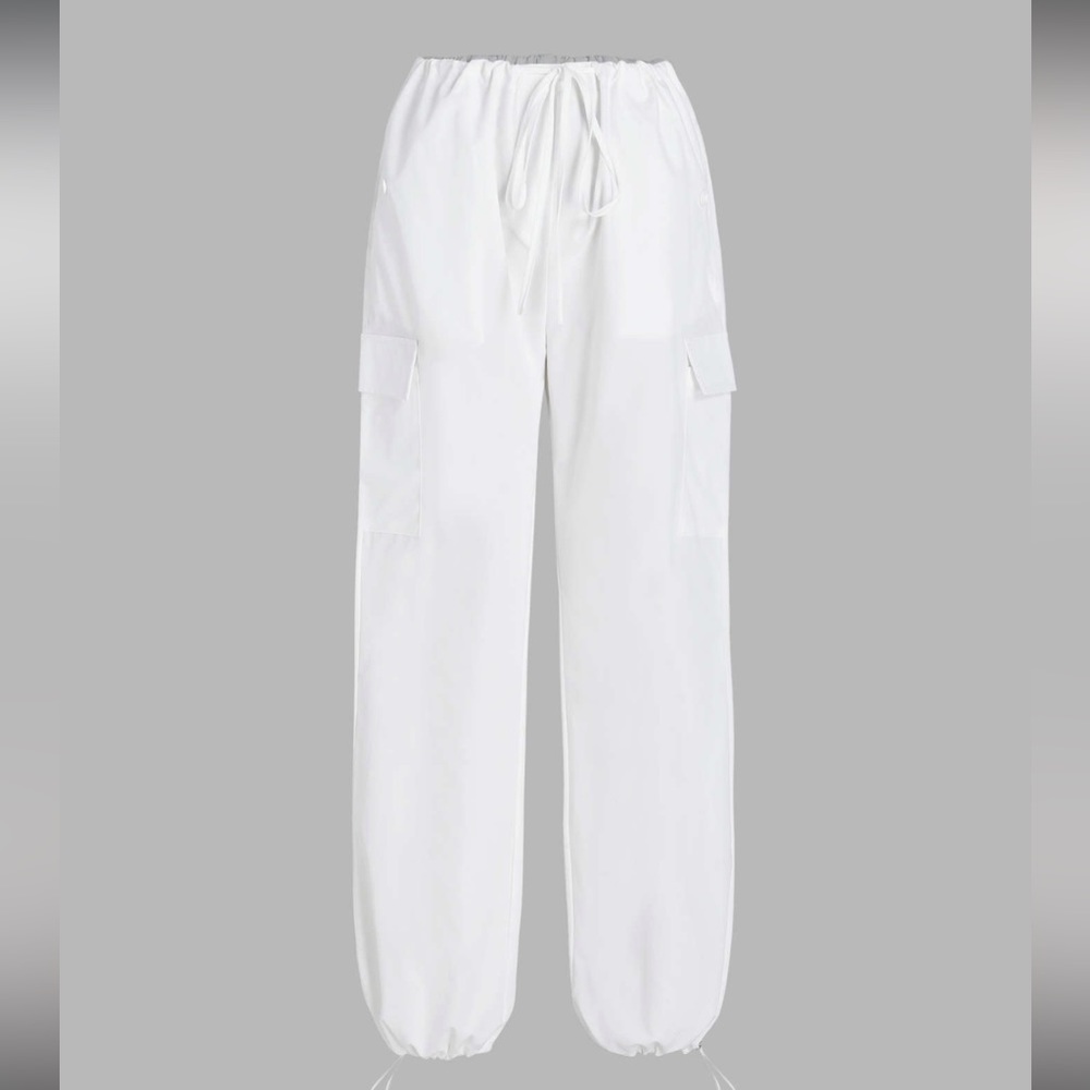 Cider White Parachute Cargo Pants